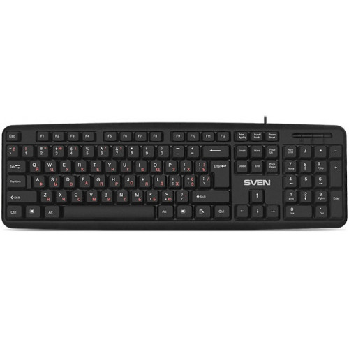 Клавиатура SVEN KB-S230 чёрная (104кл, каб. 2м)