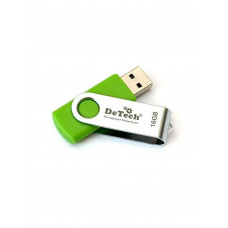 Флешка USB 16GB USB2.0 De Tech Swivel Green