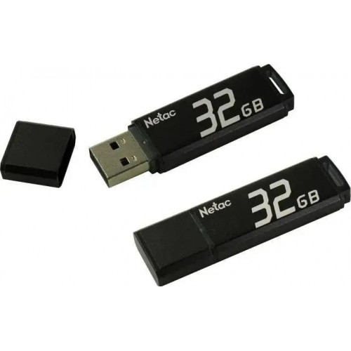Флешка USB 32 GB Netac U351 black USB 2.0 (NT03U351N-032G-20BK)