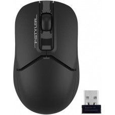 Мышь беспроводная A4TECH Fstyler FG12, оптическая, USB, черный [fg12 black]